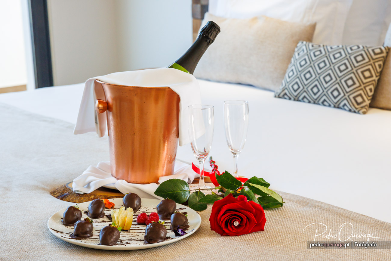 morangos com chocolate e champanhe